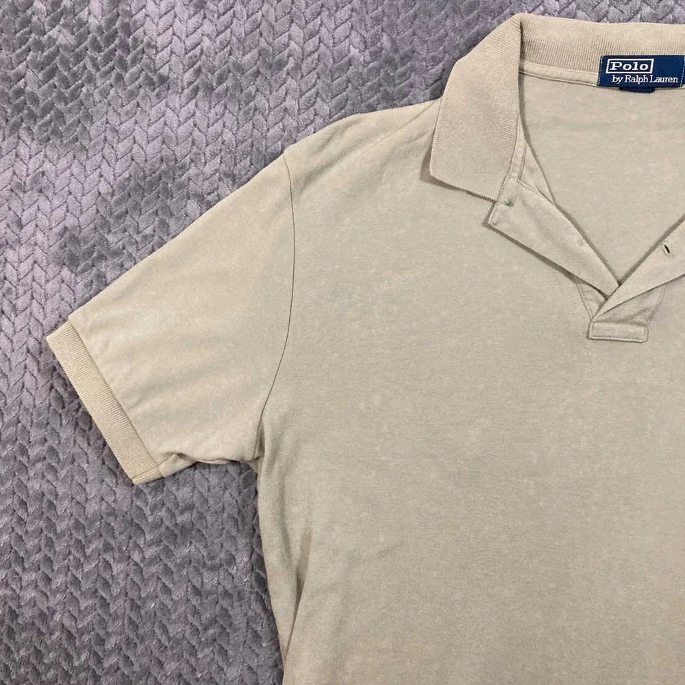 Polo Ralph Lauren Polo Shirt Mens L Classic Sage Green Embroidered Flesh Pony